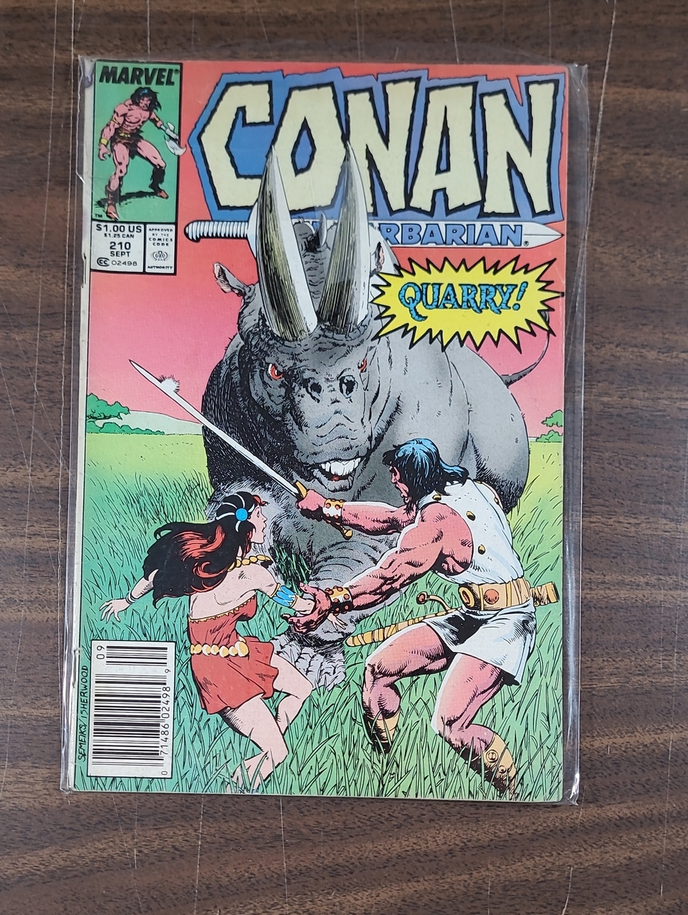 Marvel Conan the Barbarian Comic Book #210 September Bagged